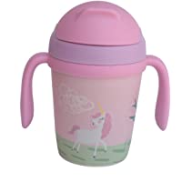Los mejores  - Vaso Bambu Infantil con Pajita Jarra con Asas- Tapa y Boquilla de Fibra de Bambú 300 ML - Ideal Bebé o Niños - Material…
